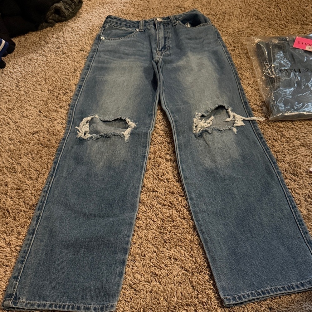 Children With ♥️ Jules Blue Jeans. Very cute with cut out knees. *See below